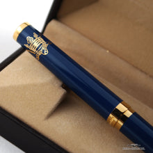 Load image into Gallery viewer, S.T. Dupont Blue Chinese Lacquer Fountain Pen , Cap close-up
