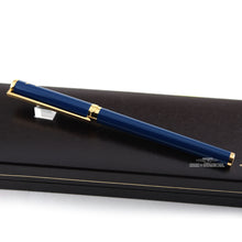 Load image into Gallery viewer, S.T. Dupont Blue Chinese Lacquer Fountain Pen , Capped
