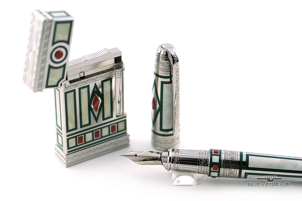 S.T. Dupont Medici Limited Edition Fountain Pen & Lighter Matching Number Set