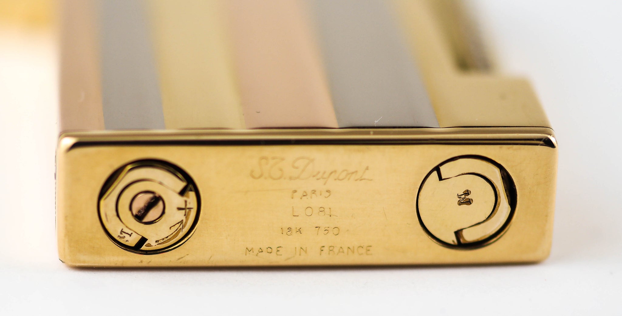 S.T. Dupont 1/1 Solid 18k Tri-gold & Diamond Ligne 2 Lighter