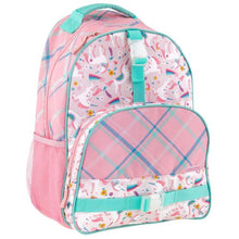 Load image into Gallery viewer, Pink Unicorn Backpack, Front Angled View
