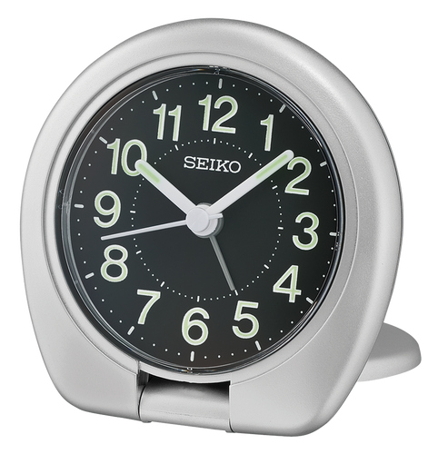 Front view of the clock, opened. 