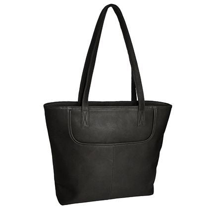 Swerv Leather Collection Business Tote, in Black