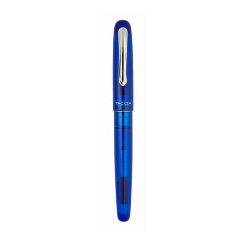 Front view of the Ocean Blue fountain pen, capped.