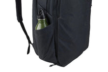 Load image into Gallery viewer, Close up to the side panel, showing a green water bottle tucked into the pocket. 
