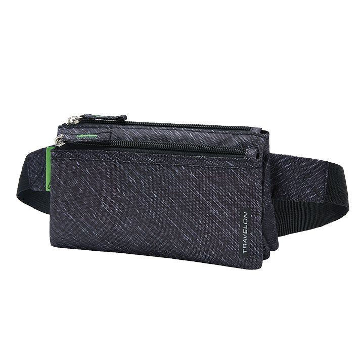 TRAVELON ANTIMICROBIAL 6-POCKET WAIST PACK, FRONT VIEW
