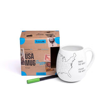 Load image into Gallery viewer, TROUVAILLE INTERACTIVE ACCESSORIES - USA MUG + CERAMIC MARKER
