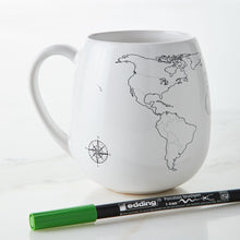 Load image into Gallery viewer, TROUVAILLE INTERACTIVE ACCESSORIES - WORLD MUG + CERAMIC MARKER
