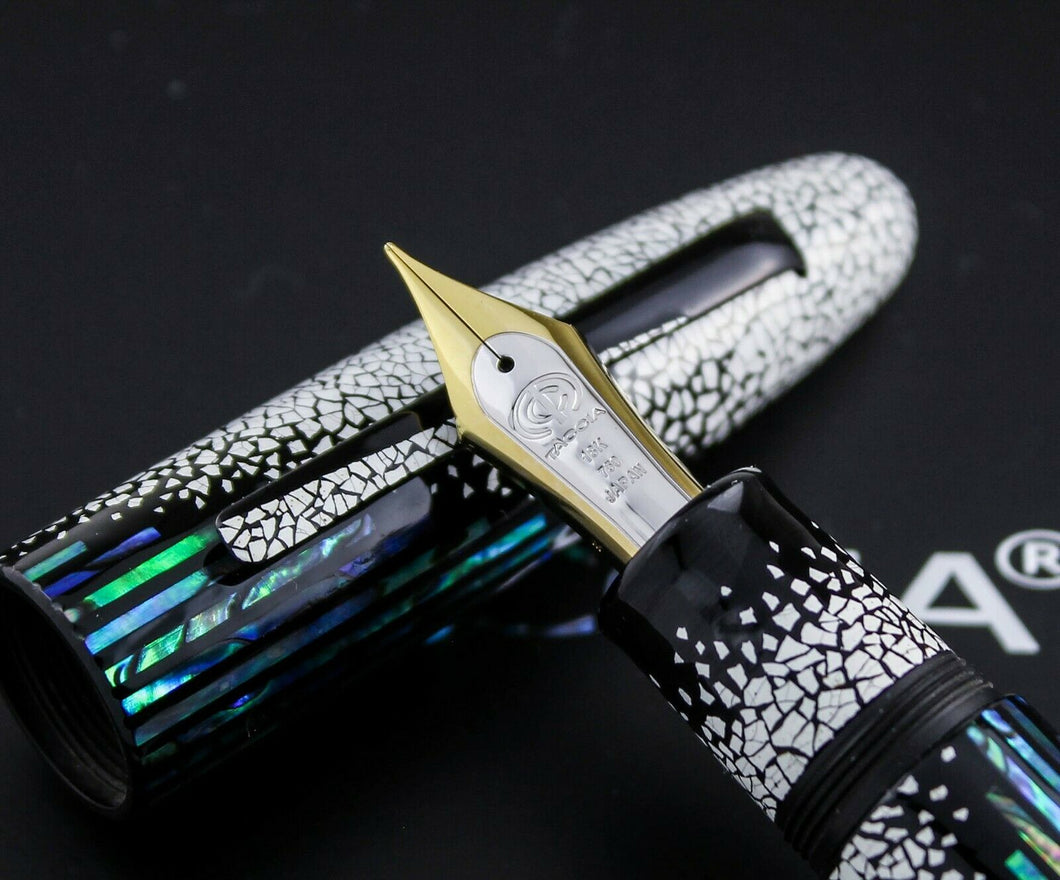 Taccia Empress Winters Breath Limited Edition Fountain Pen, Nib Close-Up