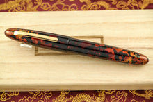 Load image into Gallery viewer, Taccia Miyabi Collection: Amber Crystal Fountain Pen, Capped
