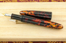 Load image into Gallery viewer, Taccia Miyabi Collection: Amber Crystal Fountain Pen, Uncapped
