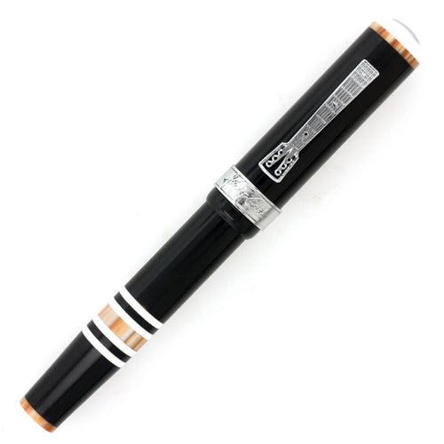 Front view of the pen with the cap on.