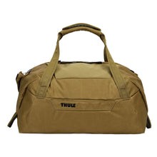 Load image into Gallery viewer, Front panel view of the nutria brown duffle bag. 
