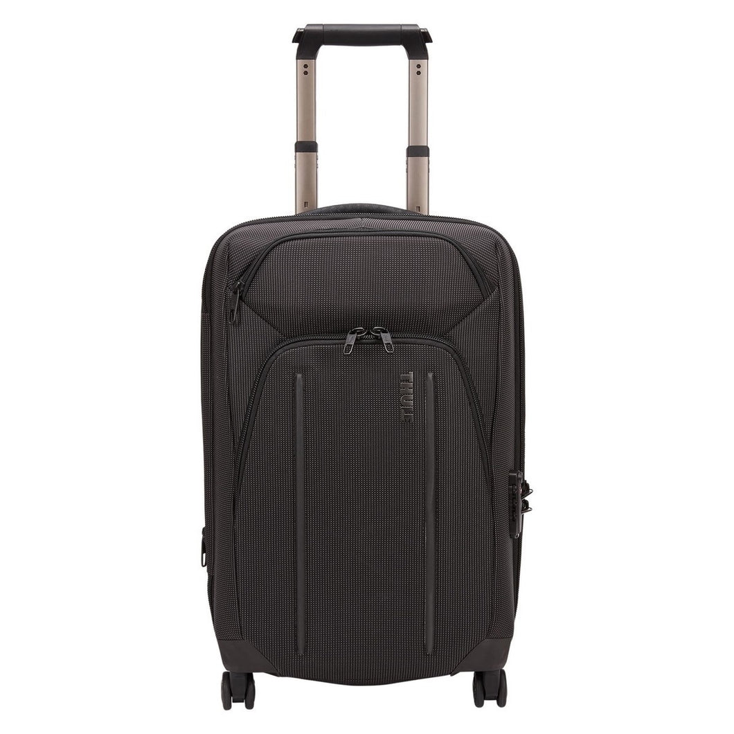 Thule Crossover 2 Carry On Spinner Luggage in Black, Front View