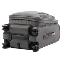 Load image into Gallery viewer, Travelpro Platinum Elite 21&quot; Expandable Carry-On Spinner Luggage, Bottom Angled View
