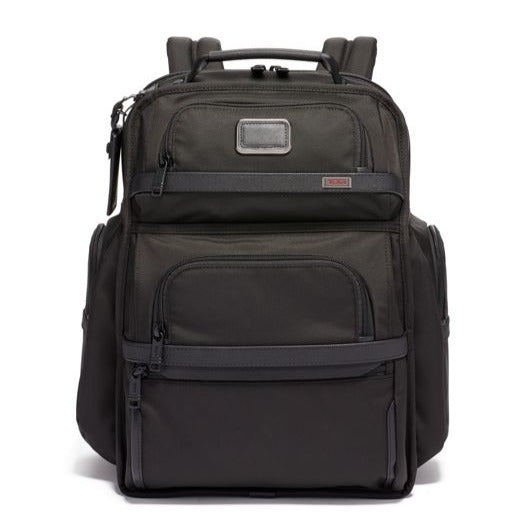Front panel view of the backpack. 