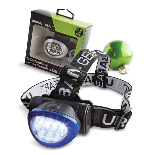 UrbanGear LED Headlamp, Blue and Silver