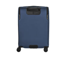 Load image into Gallery viewer, Back panel view of the black suitcase. 
