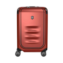 Load image into Gallery viewer, Front panel view of the suitcase with the handle retracted. 
