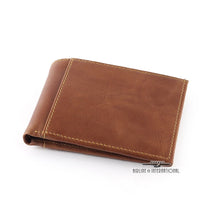 Load image into Gallery viewer, Vintage Leather Front Pocket Wallet Closed
