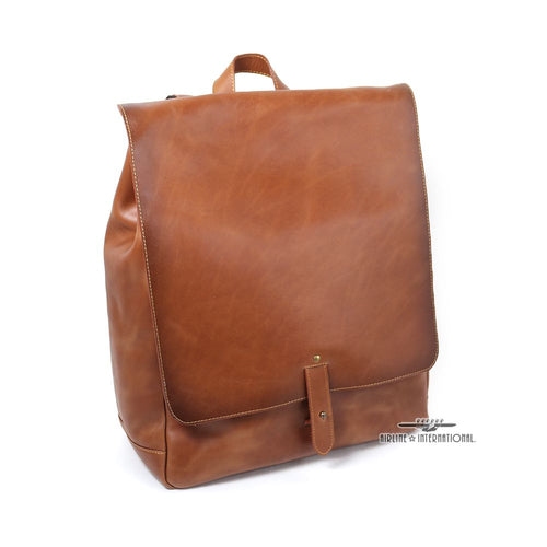 Vintage Leather Large Backpack Front