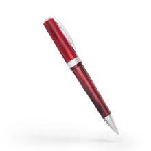 Load image into Gallery viewer, Side view of the ballpoint pen in red. 
