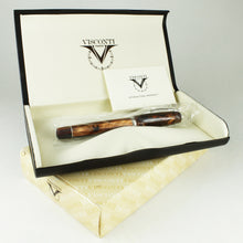 Load image into Gallery viewer, Visconti Medici Fountain Pen w/Chrome Trim, Presentation Box and documents
