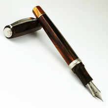 Load image into Gallery viewer, Visconti Medici Fountain Pen w/Chrome Trim, Uncapped
