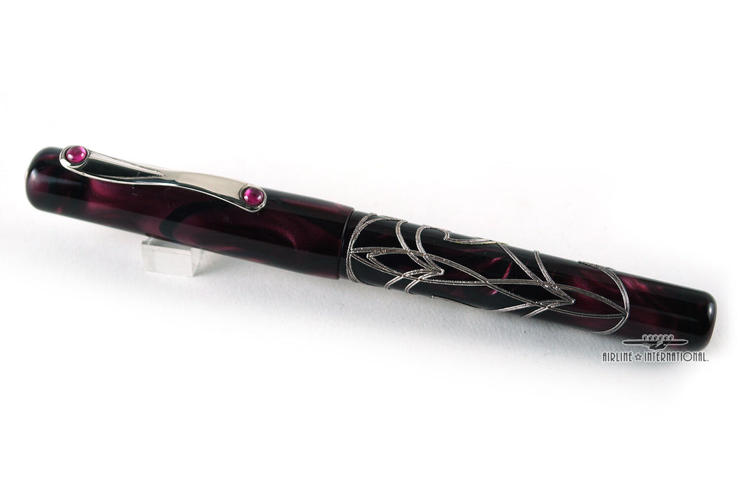 Visconti Richelieu Burgundy/Sterling Silver Limited Edition Fountain Pen Capped