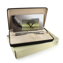 Load image into Gallery viewer, Visconti Silver Skeleton Fountain Pen, presentation box and documents
