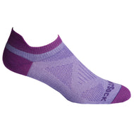 WRIGHTSOCK COOLMESH II BLISTER BLOCKING SOCKS -Tab Socks in plum purple.