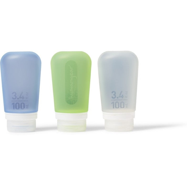 Humangear GoToob+ 3 Pack Large Clear/Green/Blue