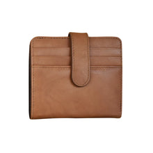 Load image into Gallery viewer, Front view of the Antique Saddle wallet. 
