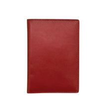 Load image into Gallery viewer, Front view of the red wallet. 
