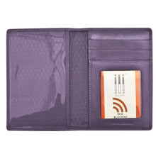 Load image into Gallery viewer, Interior view of the purple wallet. 
